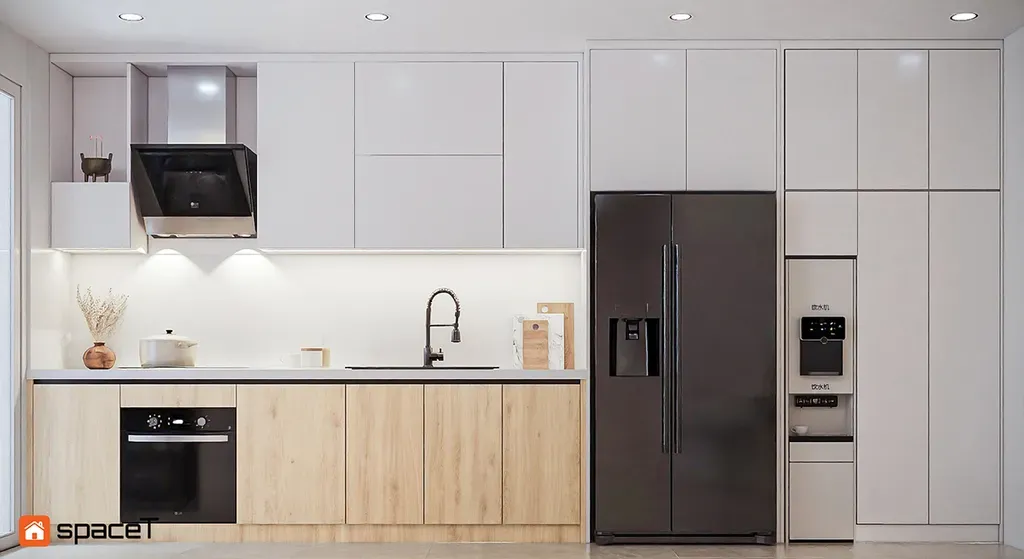 Phòng bếp - Concept nội thất Căn hộ Sunrise City View - Phong cách Minimalist | Space T