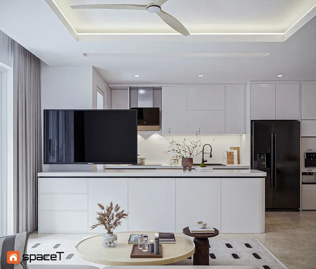 Phòng khách - Concept nội thất Căn hộ Sunrise City View - Phong cách Minimalist | Space T