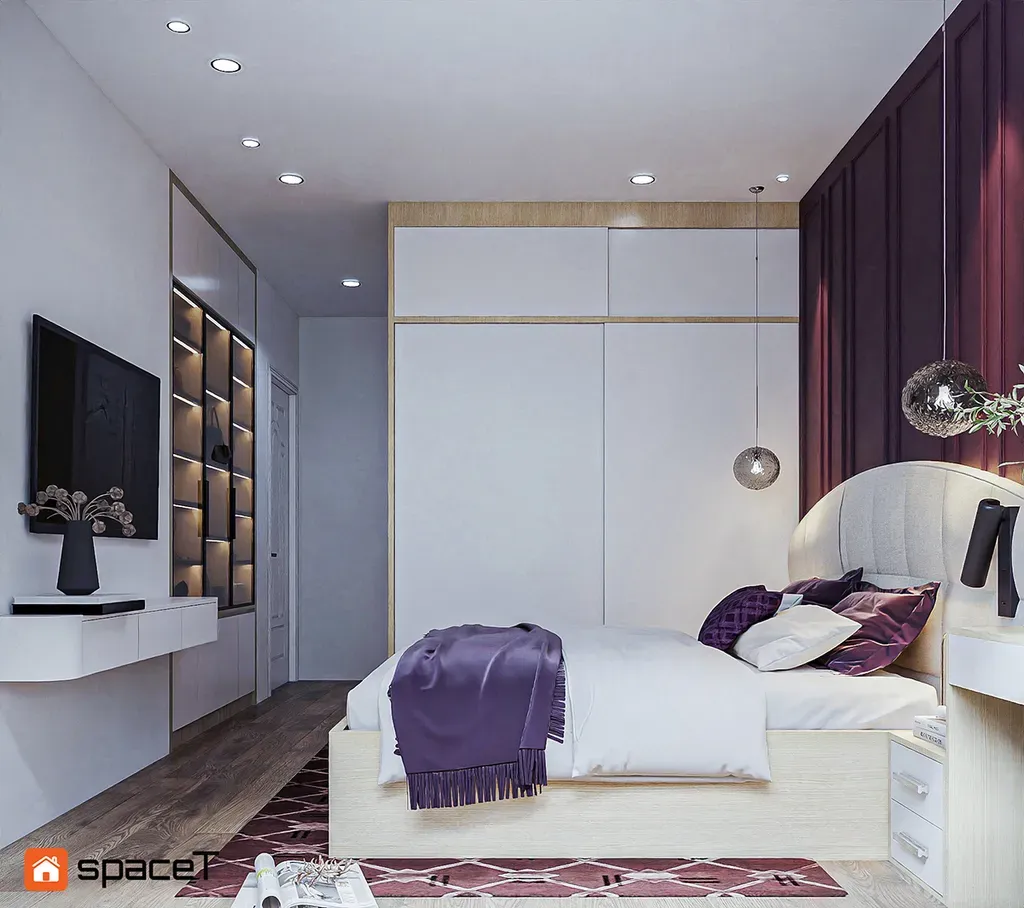 Phòng ngủ - Concept nội thất Căn hộ Sunrise City View - Phong cách Minimalist | Space T