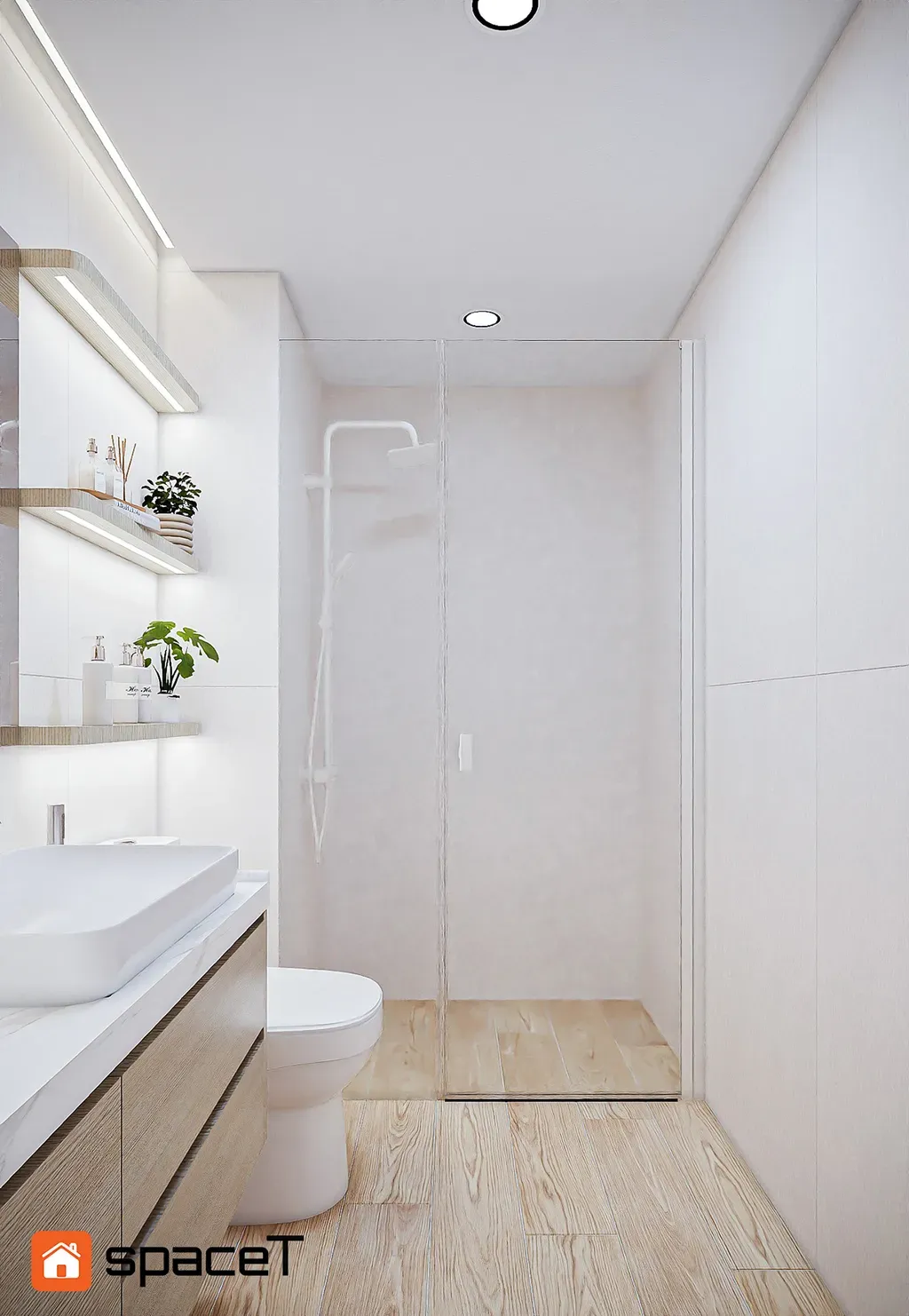 Phòng tắm - Concept nội thất Căn hộ Sunrise City View - Phong cách Minimalist | Space T