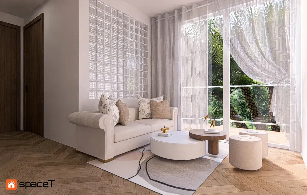 Phòng khách - Concept nội thất Căn hộ River Panorama Quận 7 - Phong cách Modern | Space T