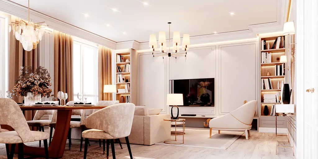 17 mẫu thiết kế nội thất chung cư tân cổ điển được nhiều gia chủ yêu thích