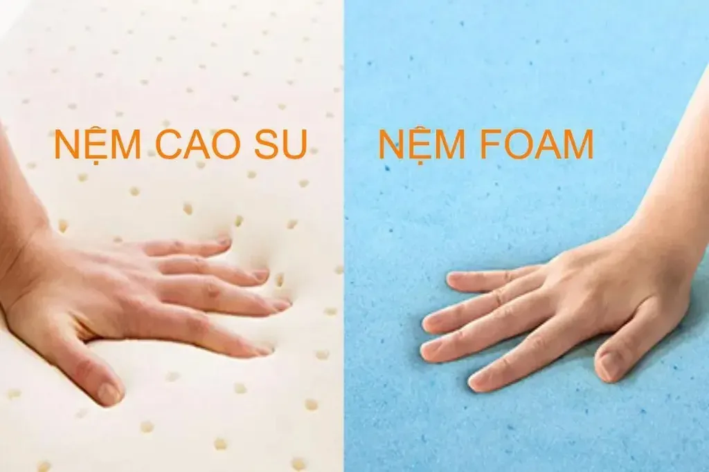 So sánh nệm foam và nệm cao su non chi tiết, chính xác