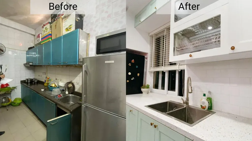 Phòng bếp - Chi hẳn 300 triệu “lột xác” cho nhà phố xuống cấp: quyết định sáng suốt nhất của tôi | Space T