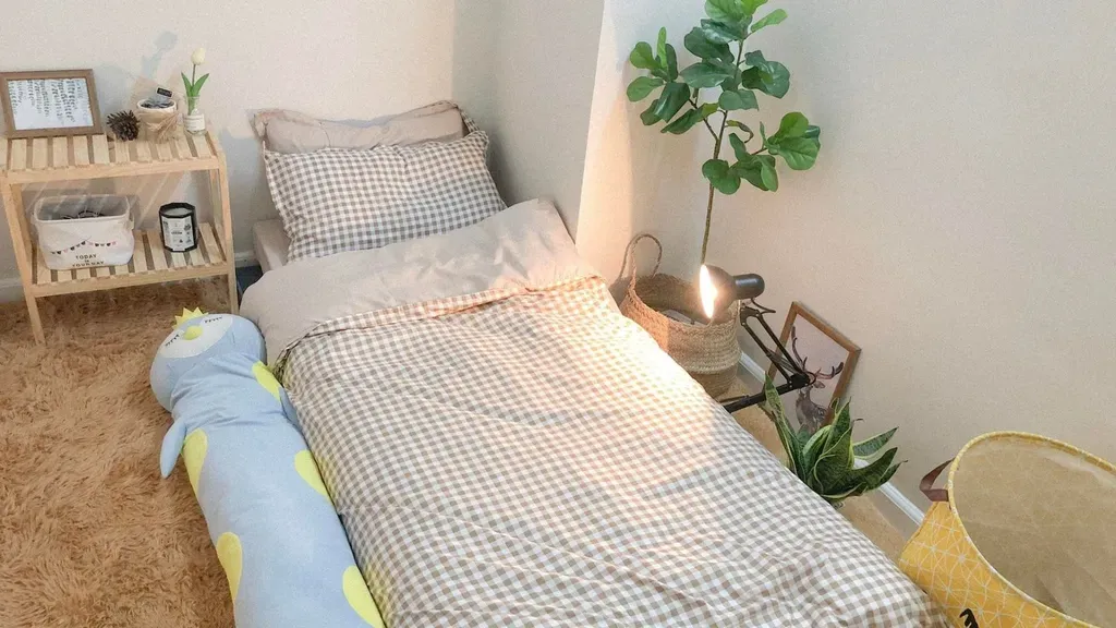 Phòng ngủ - Tôi cải tạo căn phòng trọ 17m2 xinh xắn như phim Hàn | Space T