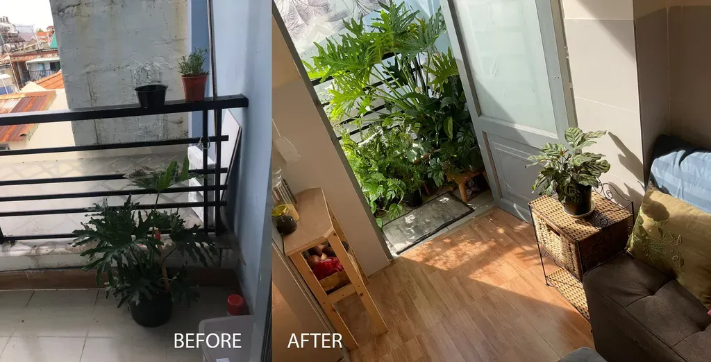 Lô gia - Tổ ấm chỉ 27m2 nhưng vẫn tươm tất, đủ công năng  | Space T
