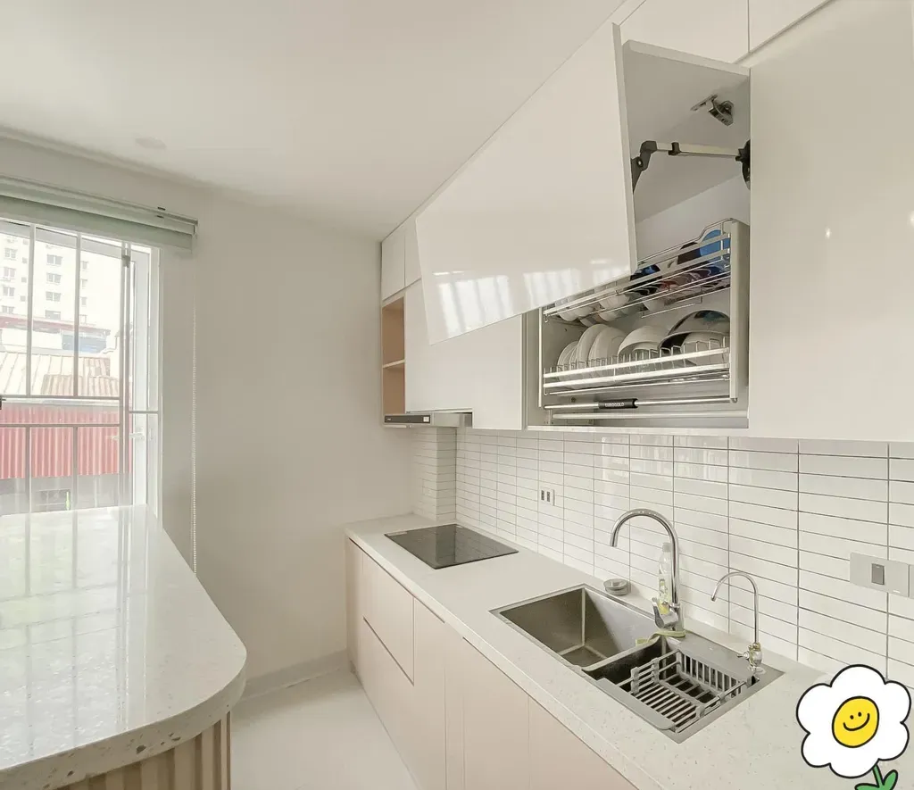 Phòng bếp - Cải tạo căn hộ cũ 30m2 thành tổ ấm tiện nghi, xinh xắn kiểu Hàn Quốc | Space T