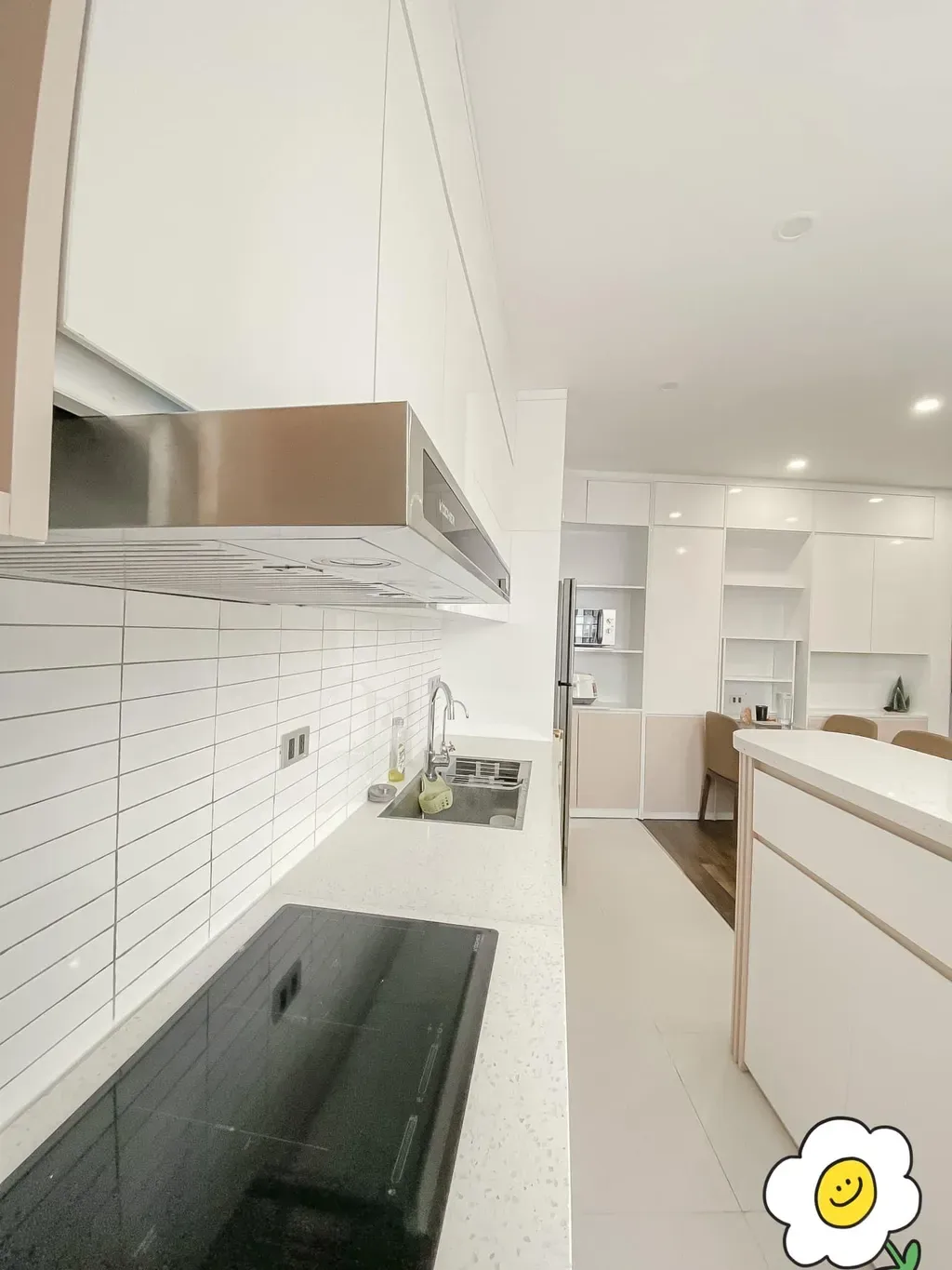 Phòng bếp - Cải tạo căn hộ cũ 30m2 thành tổ ấm tiện nghi, xinh xắn kiểu Hàn Quốc | Space T