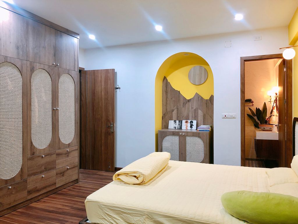Phòng ngủ - Ý tưởng cải tạo nhà phong cách Indochine kết hợp Modern  | Space T