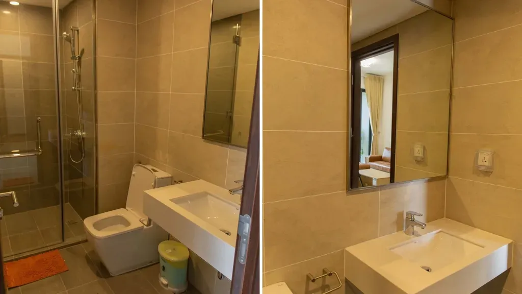 Phòng tắm - Thư thái tuyệt đối trong căn hộ màu vàng 82m2 ven sông Sài Gòn | Space T