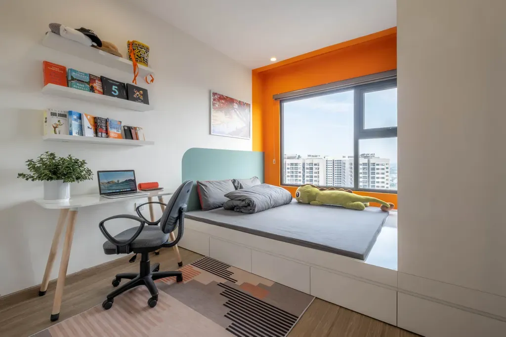 Phòng ngủ - Căn hộ phong cách Color Block trẻ trung của chàng 8x dân tộc Sán Chay | Space T