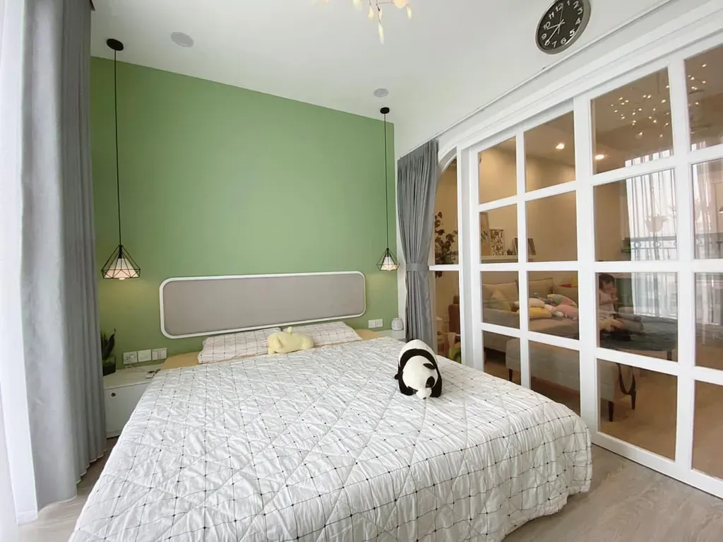 Phòng ngủ - Căn hộ 53m2 với ý tưởng cửa vòm thông phòng ngủ - phòng khách đáng tham khảo | Space T