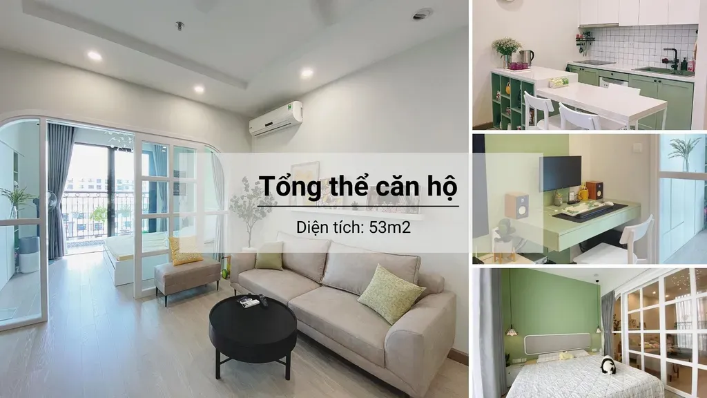 Căn hộ 53m2 với ý tưởng cửa vòm thông phòng ngủ - phòng khách đáng tham khảo | Space T