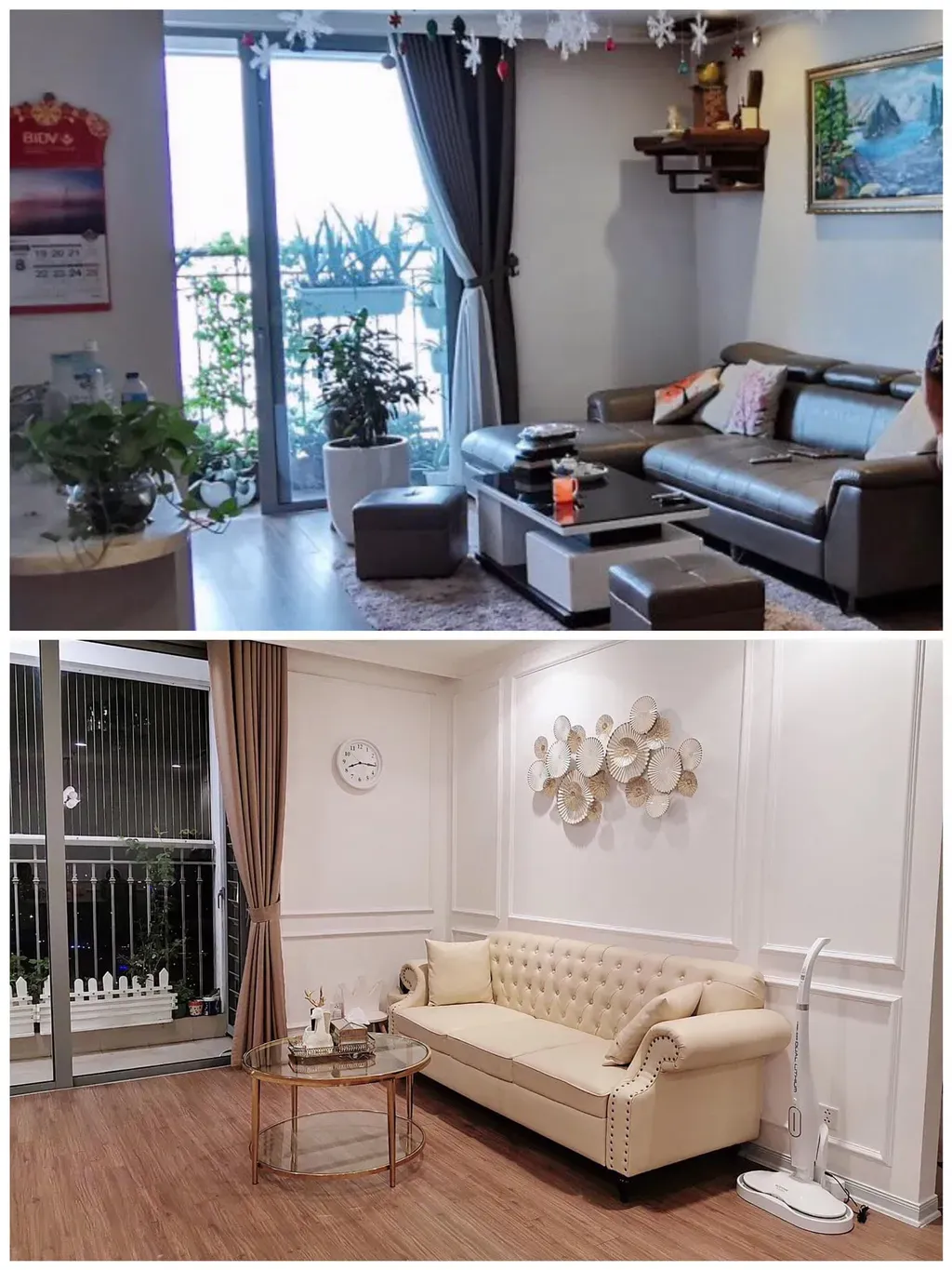 Phòng khách - Cải tạo căn hộ sang trọng cao cấp trang trí nội thất chỉ 300 triệu | Space T