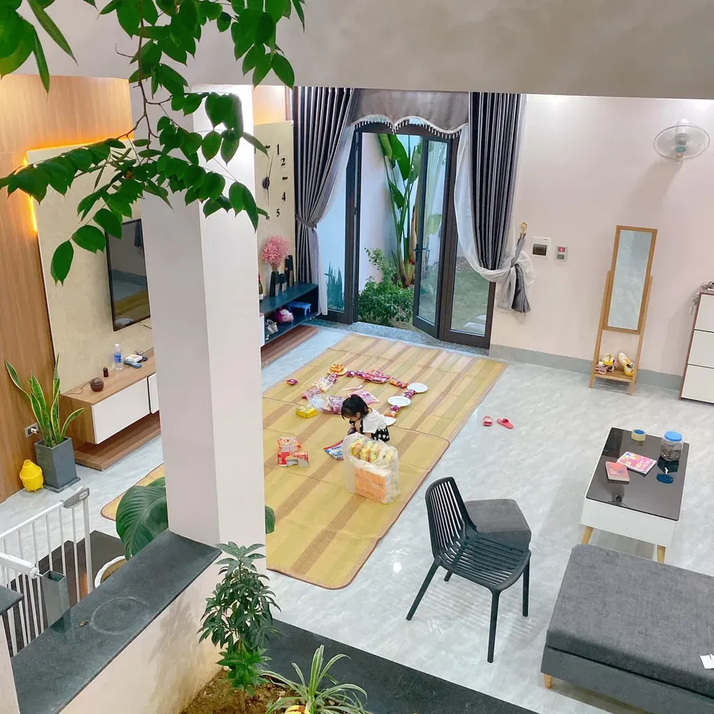 Phòng khách - Ngôi nhà như giữa rừng nhiệt đới dành cho tín đồ yêu thiên nhiên | Space T