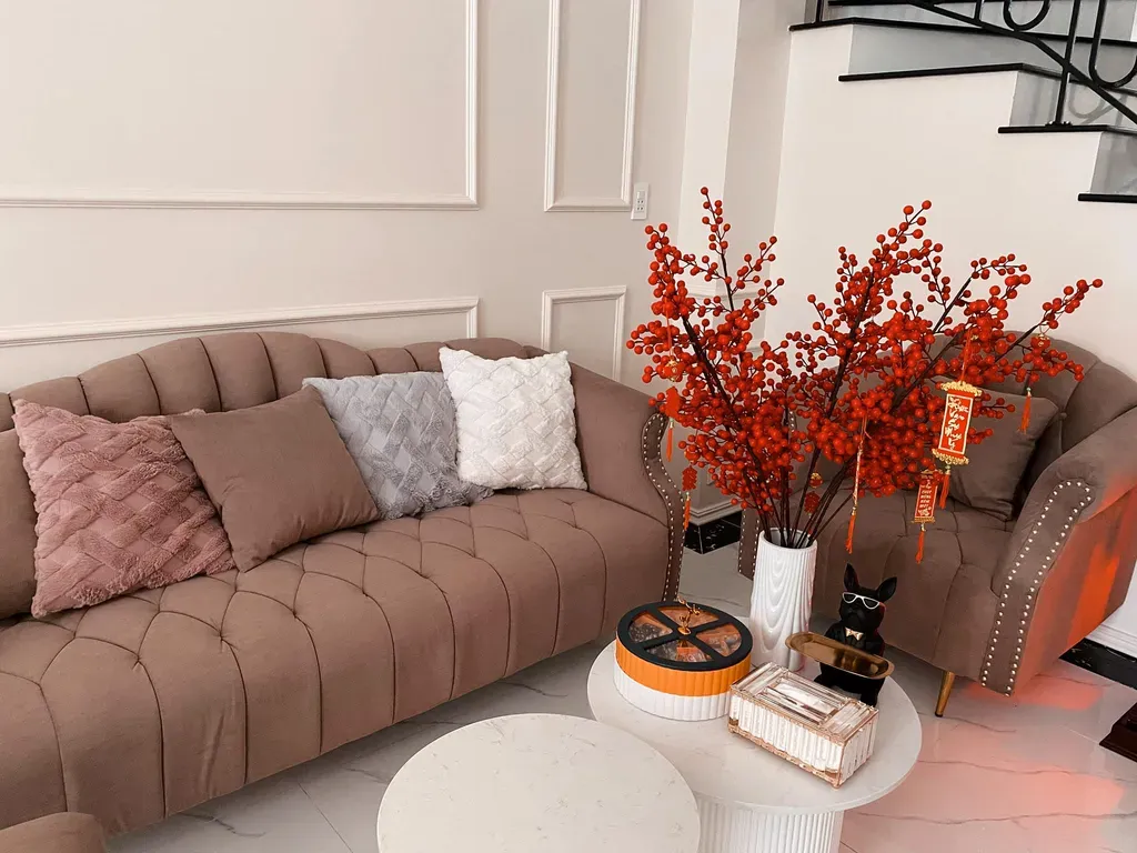 Phòng khách - Căn nhà đầu tiên vợ chồng trẻ tự tay thiết kế nội thất chăm chút từng góc nhỏ  | Space T