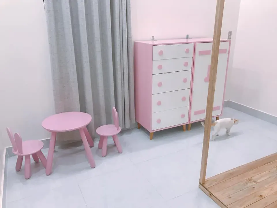 Phòng ngủ, Phòng cho bé - Nhà phố 3 tầng vát góc xinh xắn chỉ tốn hơn 150 triệu trang trí nội thất | Space T