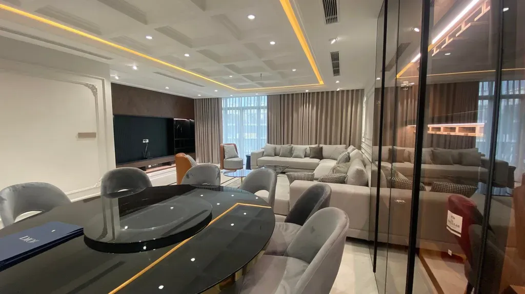 Phòng khách, Phòng bếp, Phòng ăn - Nhà phố thiết kế nội thất cao cấp sang trọng như khách sạn 5 sao | Space T