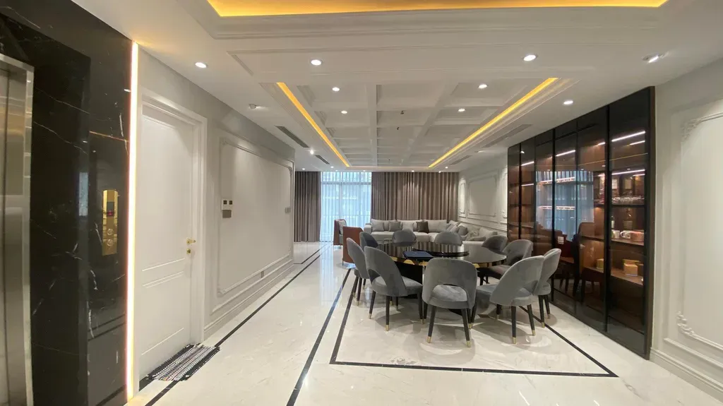 Phòng khách, Phòng bếp, Phòng ăn - Nhà phố thiết kế nội thất cao cấp sang trọng như khách sạn 5 sao | Space T