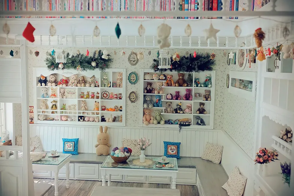 Phòng khách - Ngôi nhà 38m2 đẹp như cổ tích của gia chủ đam mê len sợi, đan móc | Space T