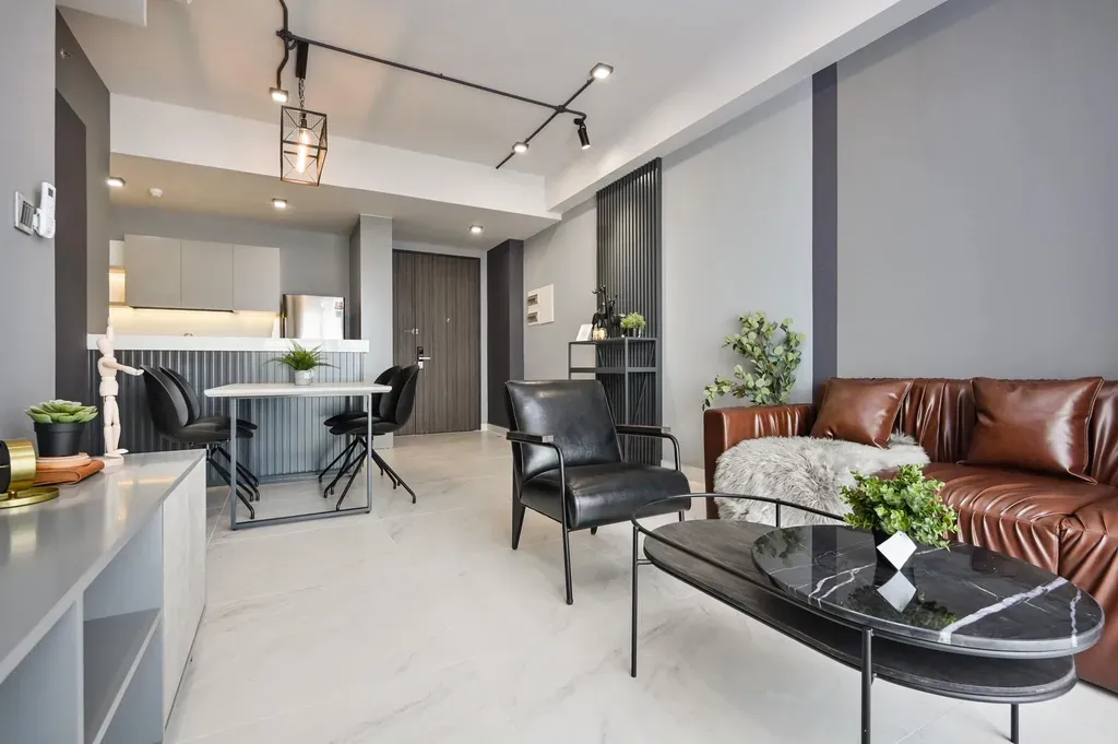 Phòng khách - Căn hộ phong cách Bauhaus: tối giản, tiện nghi một cách tinh tế | Space T