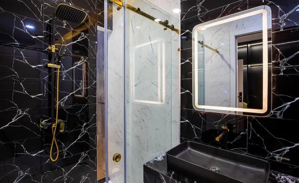 Phòng tắm - Ngưỡng mộ tổ ấm 97m2 đẹp lộng lẫy thành quả năm 27 tuổi của gia chủ | Space T