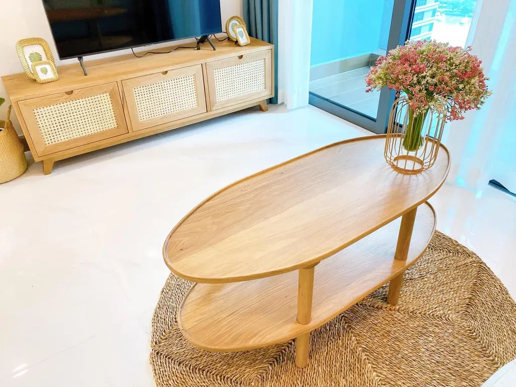 Phòng khách - Trang trí căn hộ 51m2 như homestay cạnh biển chỉ 65 triệu đồng | Space T