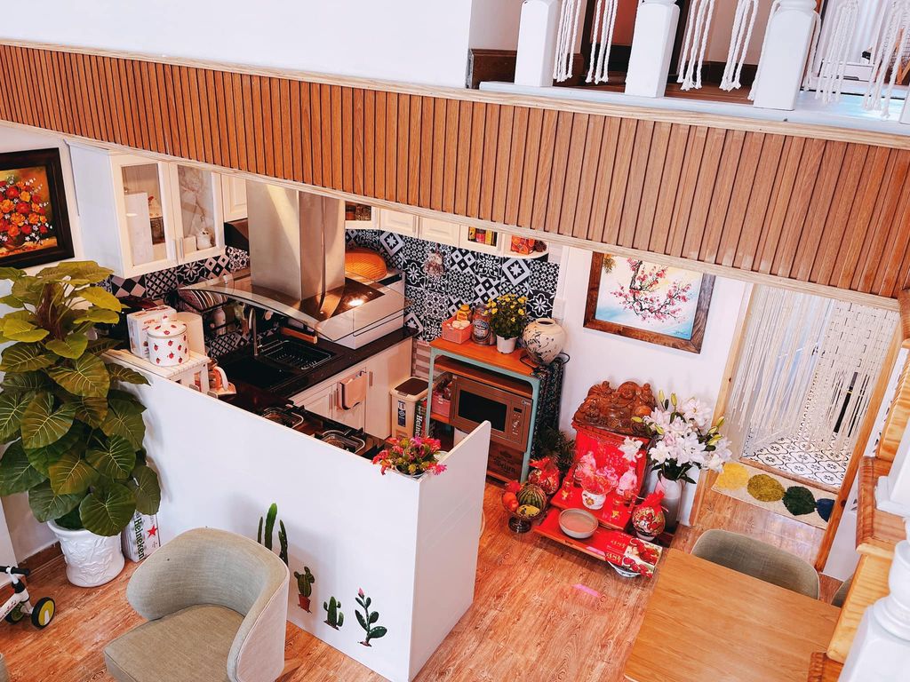 Phòng bếp - Cải tạo nhà nhỏ tại Đà Lạt khéo léo gia tăng thêm không gian  | Space T