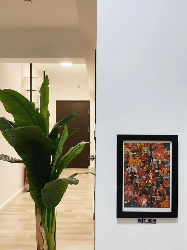 Lối vào - Căn hộ phong cách tối giản cùng tông trắng - đen - vàng | Space T