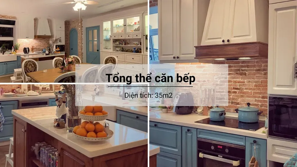 Phòng bếp - Lạ mắt với căn bếp phong cách đồng quê châu âu cổ điển | Space T