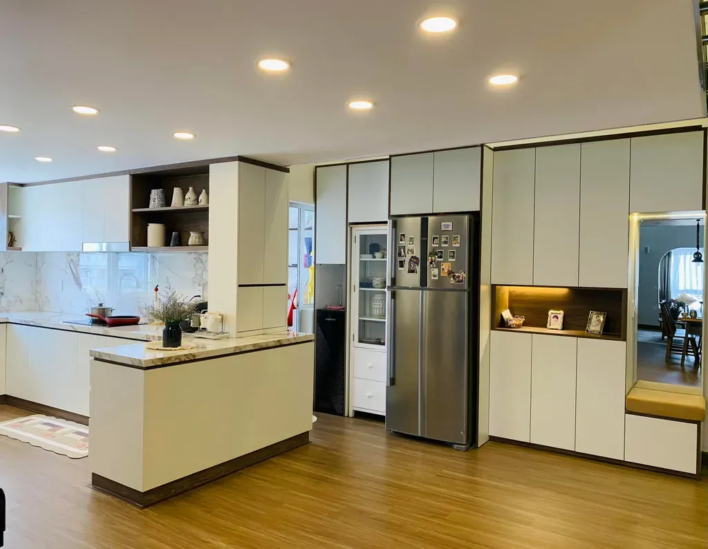 Phòng bếp - Thay áo mới với vẻ bình yên và nhẹ nhàng cho căn hộ thông tầng  | Space T