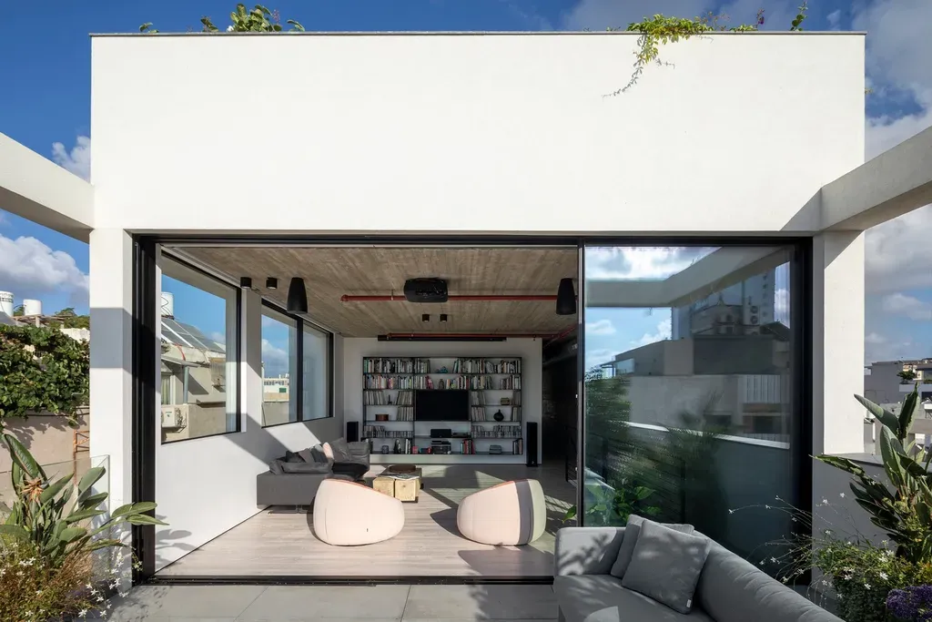 Phòng khách - Căn hộ duplex 180m2 tại Israel với kết cấu “đảo ngược” độc đáo | Space T