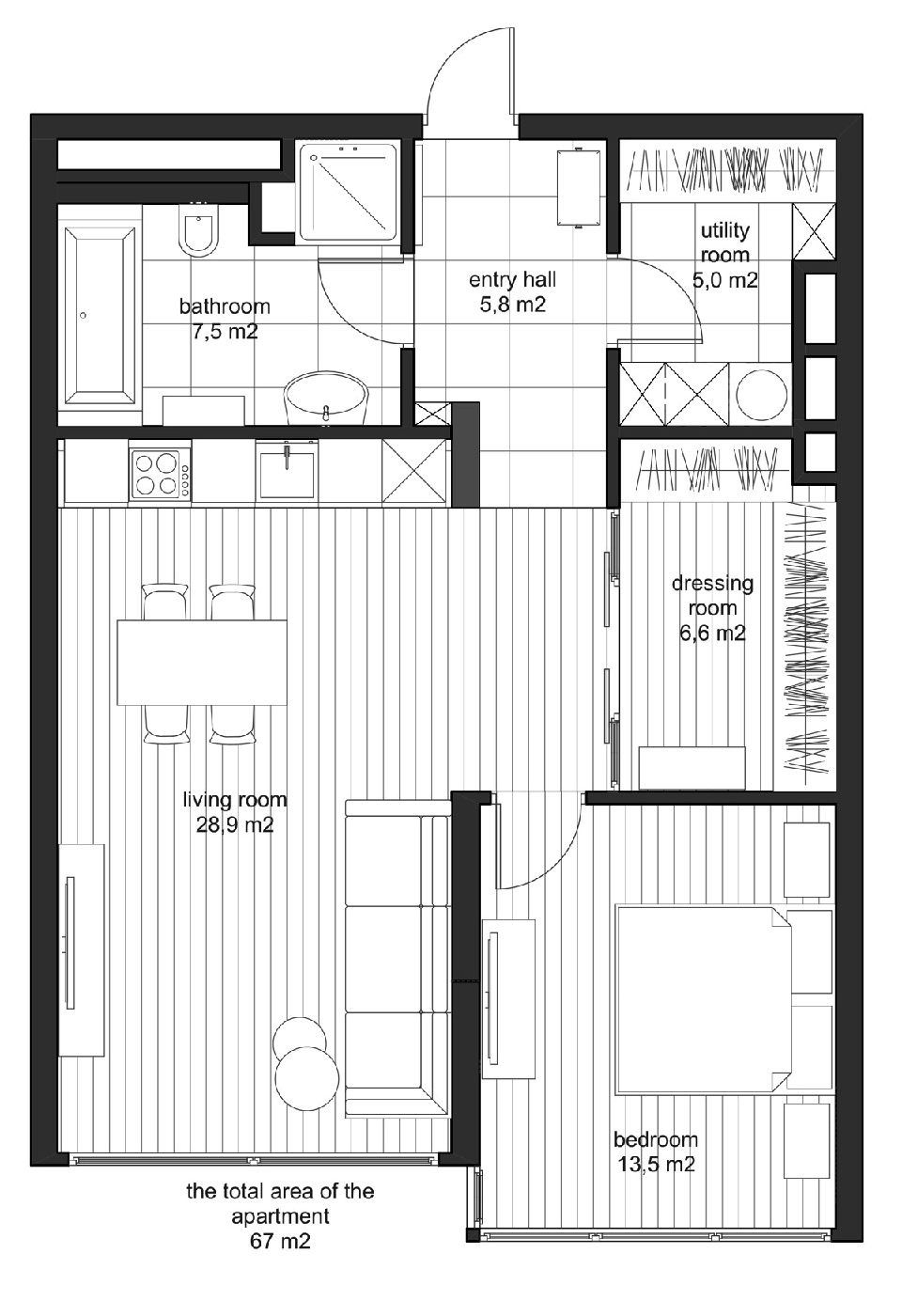 Căn hộ 62㎡ mang vẻ đẹp sang trọng, lộng lẫy với màu xanh lá đậm cổ điển  | Space T