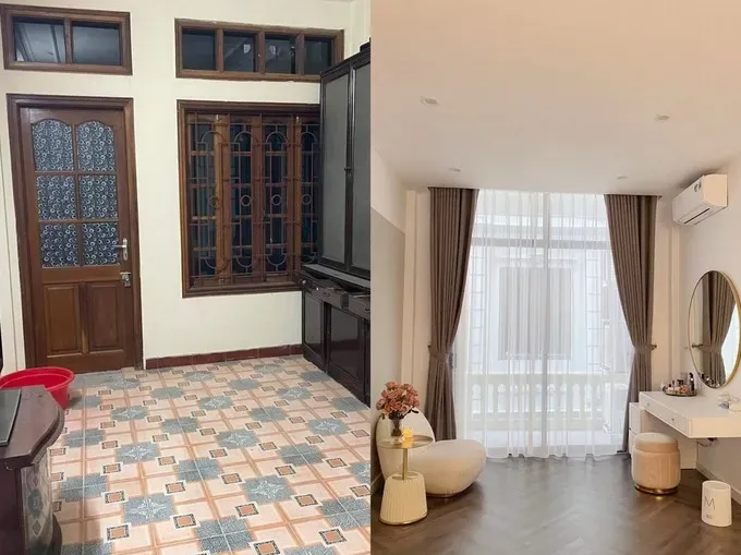 Phòng ngủ - Nhà cũ 38m2 20 năm tuổi tại Hà Nội “vịt hóa thiên nga” sau cải tạo toàn diện | Space T