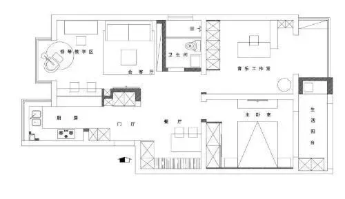 Căn hộ tinh tế, trang nhã với tông màu trắng - đen - nâu gỗ của một nghệ sỹ | Space T