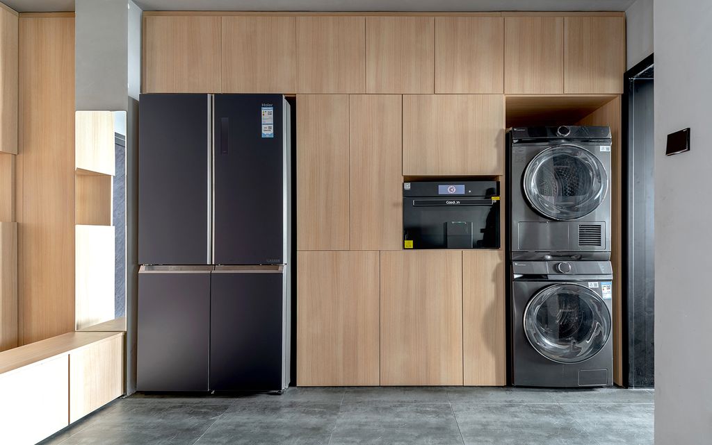 Phòng giặt - Gia chủ đầu tư làm nội thất cho căn hộ 36m2 tận hưởng cuộc sống độc thân tiện nghi  | Space T