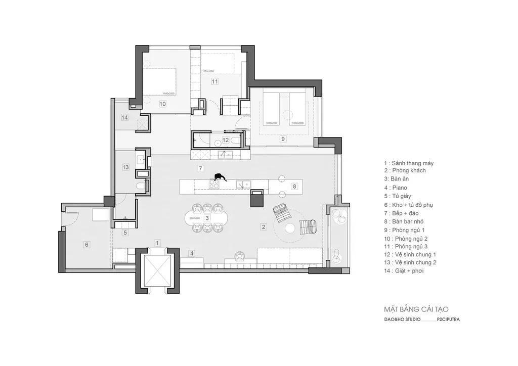 Căn nhà 180m2 thiết kế không gian mở của gia đình nhiều thế hệ | Space T