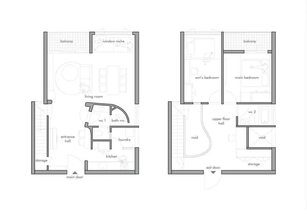 Ngôi nhà với những bức tường cong độc đáo | Space T