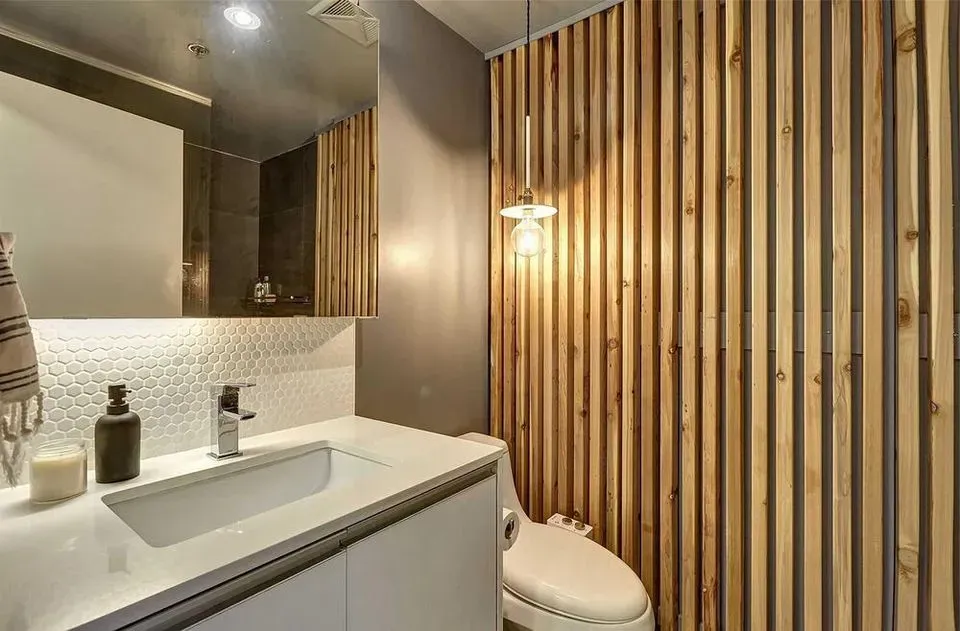Phòng ăn, Phòng tắm - Ý tưởng kết hợp phong cách Industrial và Scandinavian cho căn hộ 45m2  | Space T