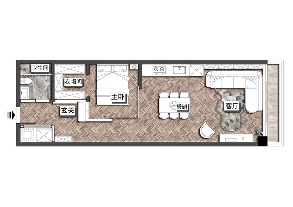 Ý tưởng kết hợp phong cách Industrial và Scandinavian cho căn hộ 45m2  | Space T