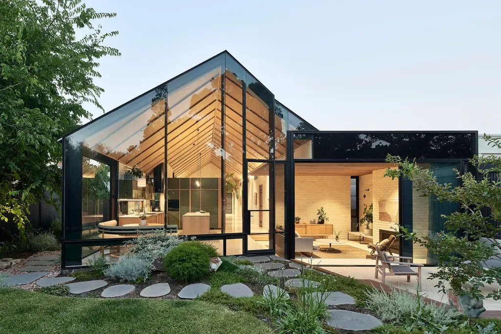 Sân vườn - Căn nhà bằng kính với thiết kế kiểu Minimalist - Nordic kết nối thiên nhiên | Space T
