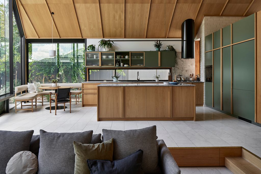 Phòng bếp - Căn nhà bằng kính với thiết kế kiểu Minimalist - Nordic kết nối thiên nhiên  | Space T