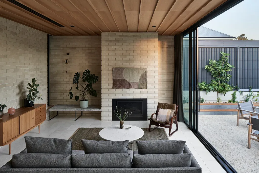 Phòng khách - Căn nhà bằng kính với thiết kế kiểu Minimalist - Nordic kết nối thiên nhiên | Space T