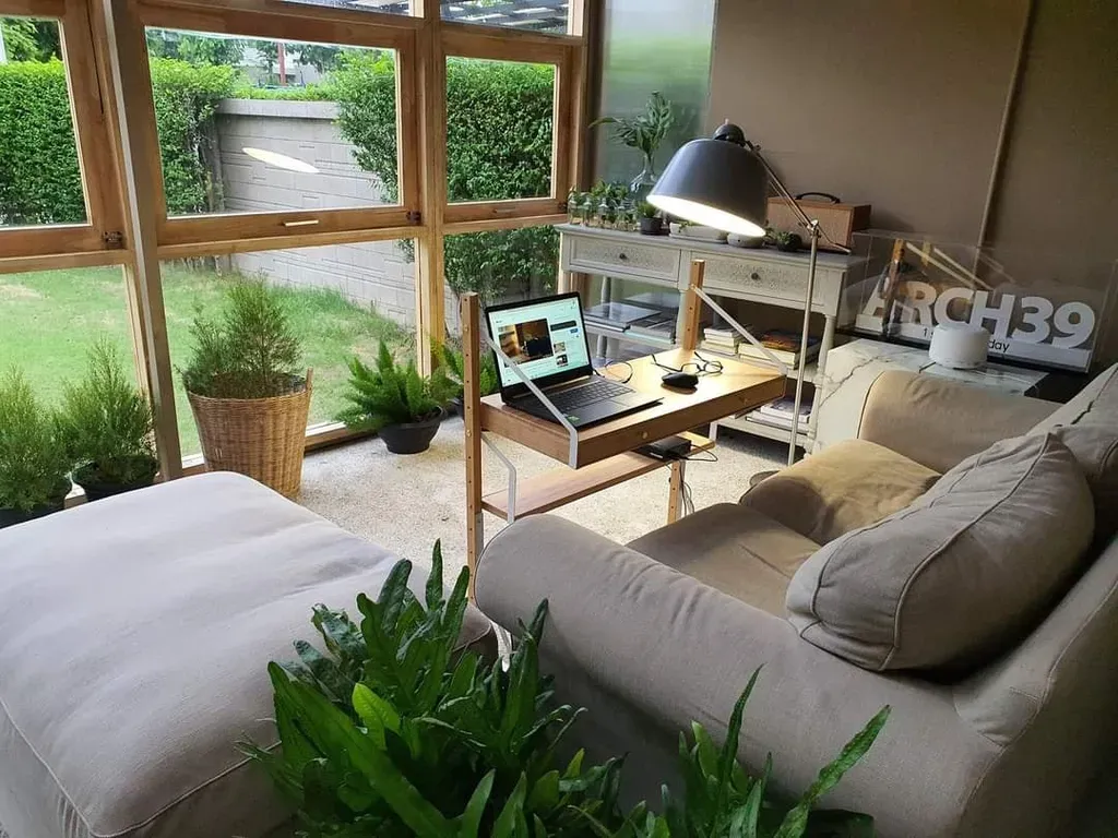 Sân vườn - Căn nhà nhỏ kiểu Nhật làm nội thất bằng gỗ sồi tự nhiên  | Space T