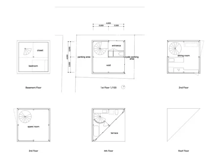 Nhà ống 16m2 xây kiểu xoắn ốc tiện nghi bất ngờ | Space T