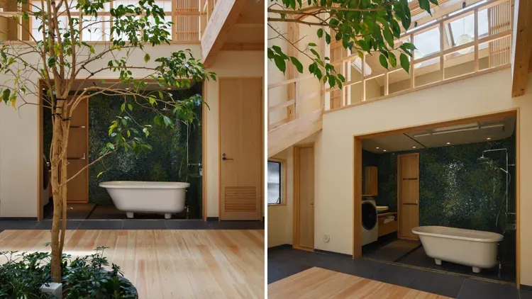 Phòng tắm - House in Kyoto: Thiết kế mở cho sự gắn kết với con cái  | Space T