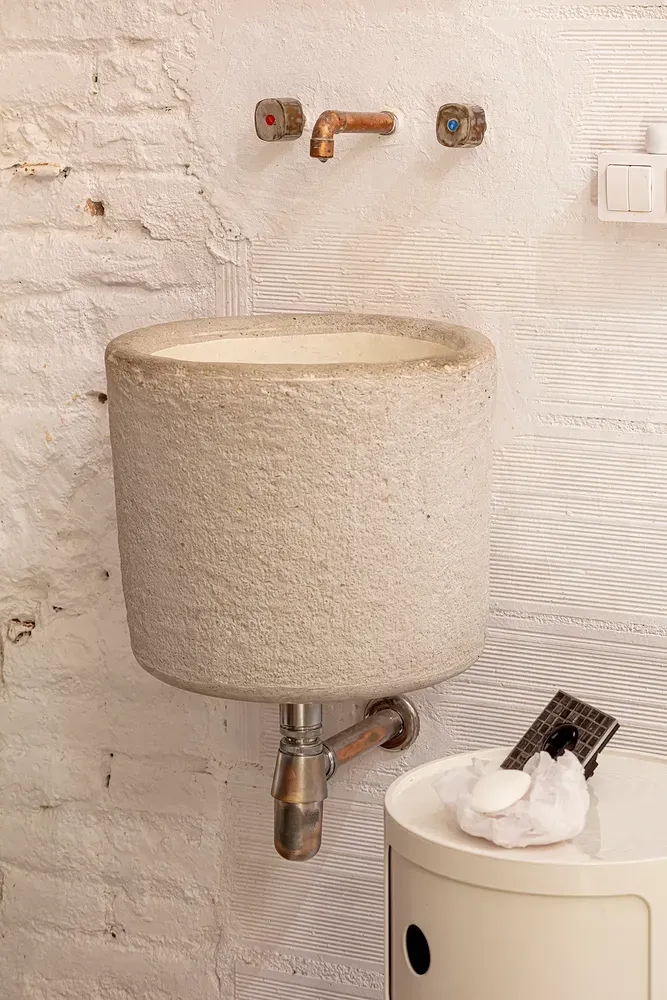 Phòng tắm - Độc đáo cải tạo nhà gác lửng tận dụng mảnh vụt vật liệu theo phong cách Rustic  | Space T