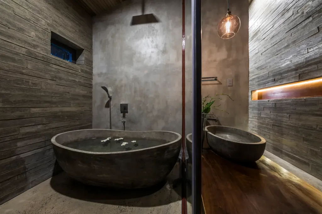 Phòng tắm - Am house: Chốn bình yên, tĩnh lặng·hòa mình cùng thiên nhiên tại Cần Giuộc, Long An  | Space T