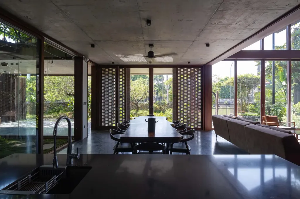 Phòng ăn - Nôm villa - Bản sắc kiến trúc truyền thống dân tộc trong bối cảnh xã hội đương đại  | Space T