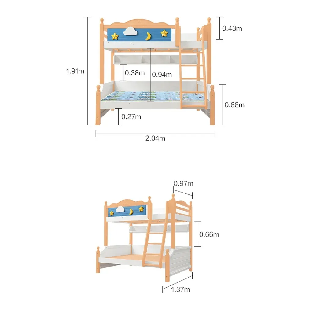 Thông số kích thước chuẩn của giường tầng cho bé